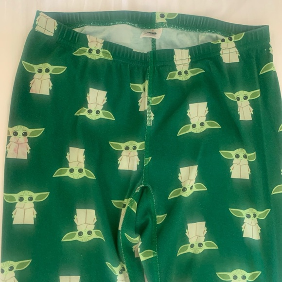 Hanna Andersson Baby Yoda Star Wars Long John Pajama Pants Unisex ADULT M Green - Picture 2 of 6